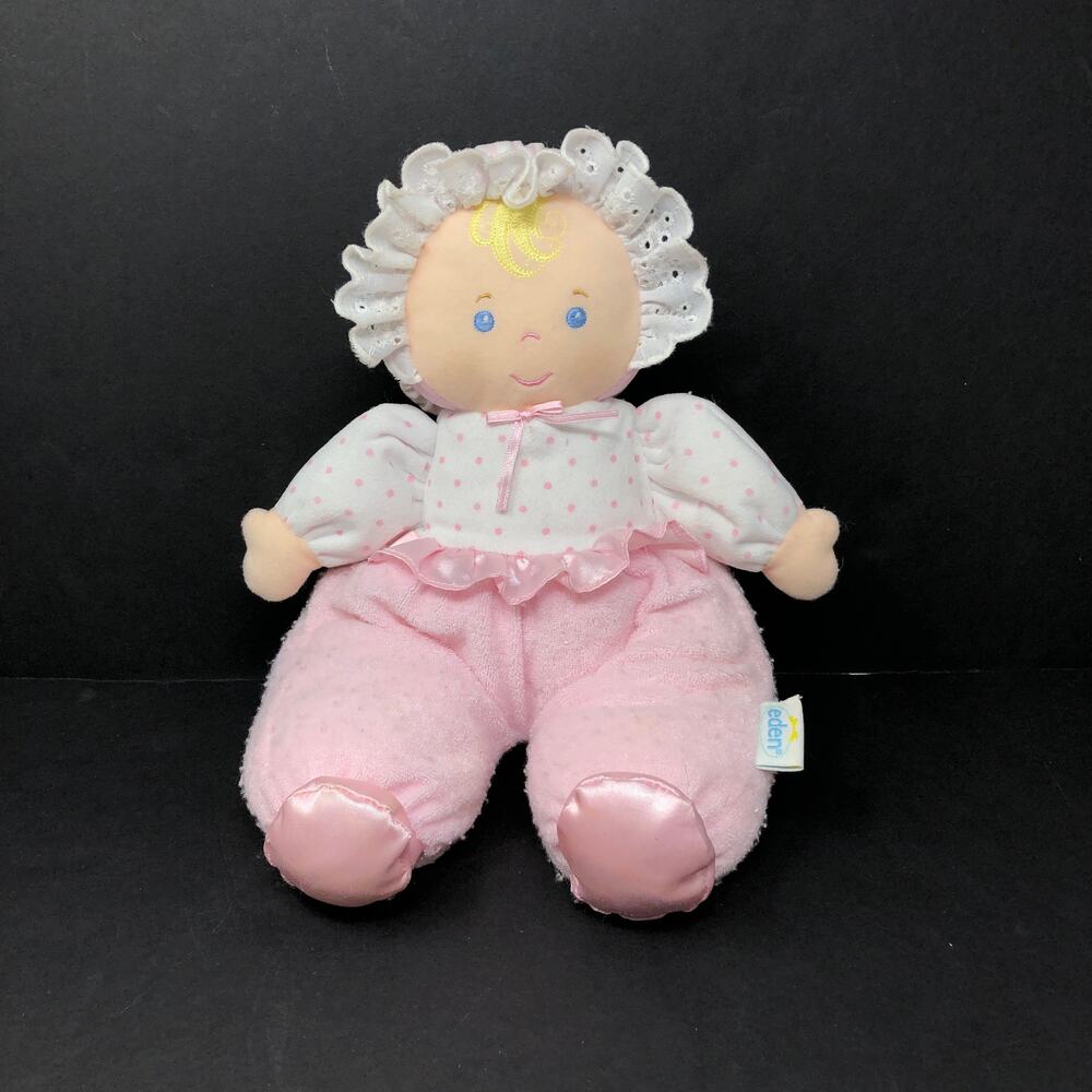 Eden Baby Doll Plush Pink Thermal 12"‎ Crinkle Arms